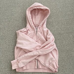 brandy melville pink christy hoodie (short)